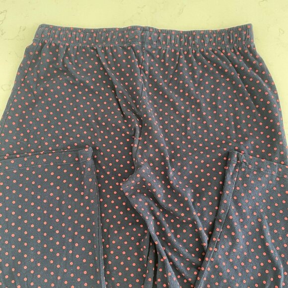 Tommy Hilfiger Pull On Elasticized Waist Polka Dot PrintPJ Bottoms Navy+Red Sz M - Picture 8 of 11